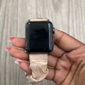 Apple watch series 3 with scrunchie band